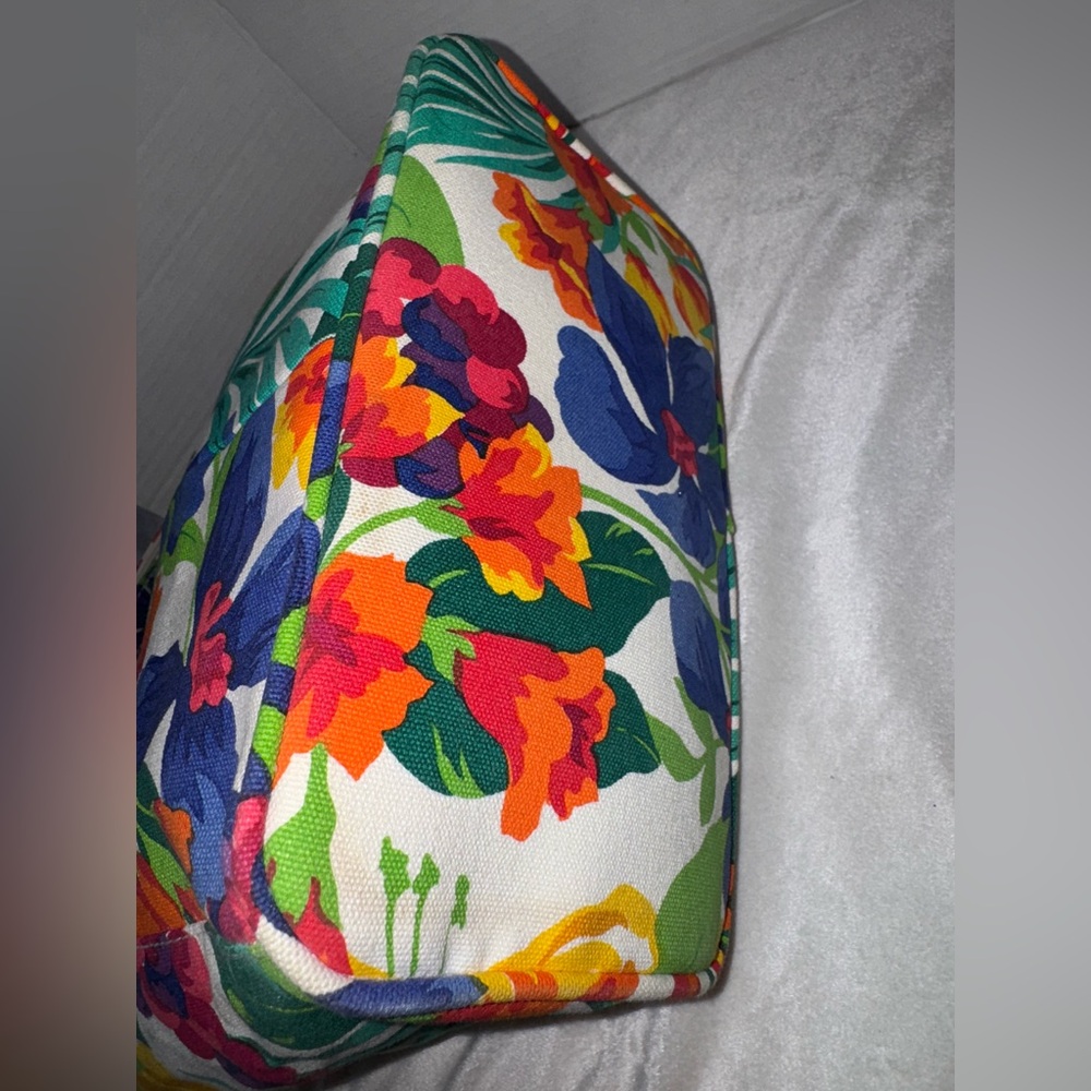 ‼️SOLD‼️90s Liz Claiborne Colorful Tropical Botanical Shoulder/Crossbody Bag - Picture 8 of 14